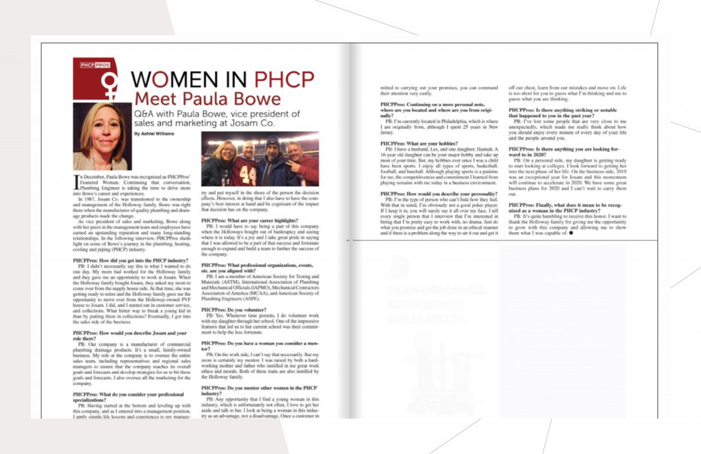 Josam Company - Paula Bowe - WOMEN IN PHCP