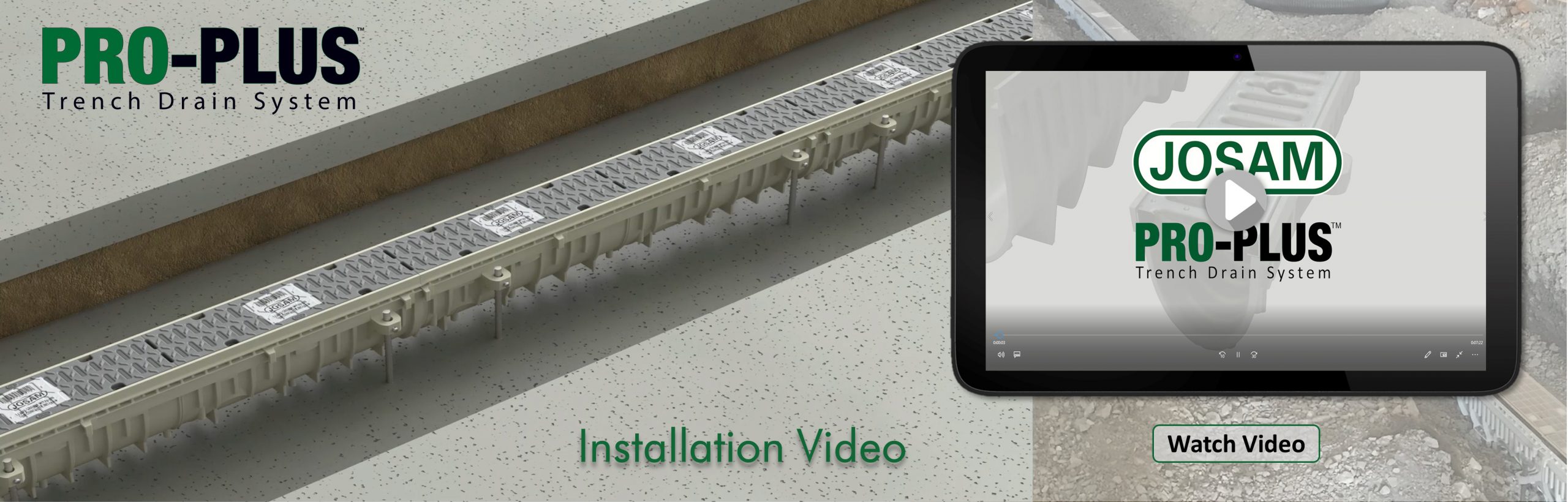 PRO-PLUS Trench Drain System Installation Video PRO-PLUS Trench Drain System Installation Video